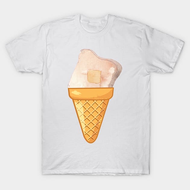 TOAST ICE CREAM - THE THE BAKERY FOOD COLLECTION - BREAKFAST FOOD ICE CREAM DESIGNS T-Shirt by iskybibblle